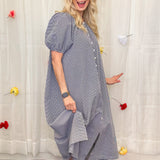 The Sidewalk Stroll Gingham Mumu