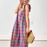 Purely Plaid Midi Dress