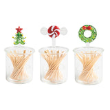 Holly Jolly Toothpick Caddy Sets