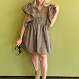 Private Eye Plaid Mini Dress