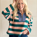 The Varsity Stripe Quarter Zip