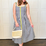 Seaside Sassy Stripe Midi Dress