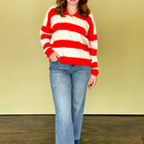 Cranberry Cream Sweater