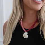 Pink Seashell Beaded Necklace