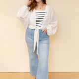 Tell Me More Wide Leg Cropped Jean
