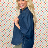 She’s So Solid Denim Top