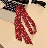 Polka Dot Ribbon Scarf