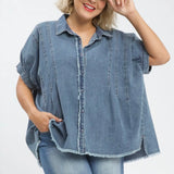 Fray & Slay Denim Blouse