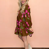 The Cocoa Bloom Babydoll Dress