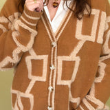 Oversized Angle Cardigan