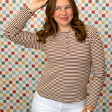 The Easy Days Henley Long Sleeve Top