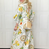 Santorini Sunset Maxi Dress