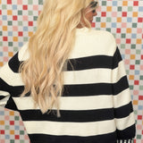 Hidden Agenda Striped Sweater