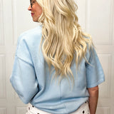 Big Deal Blue Knit Top