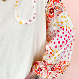 Free Spirit Mix Print Top