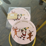 Christmas Paper Coaster Sets
