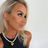 Bubble Heart Pearl Necklace