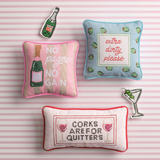Happy Hour Needlepoint Pillows