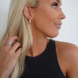 Bling Huggie Hoop Earrings