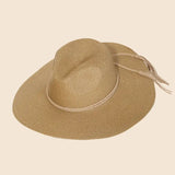 Straw Braided Fedora Hat
