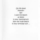 Mom Arrives To Beach Humorous Greeting Card