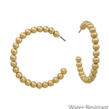 Matte Ball Hoop Earring