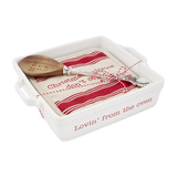 Holiday Baker & Trivet Set