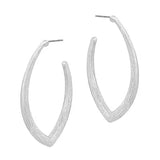 Matte Silver Pointed Earring