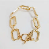 Gold Square Chain Bracelet