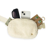 So Cozy Sherpa Belt Bag & Keychain Wallet