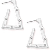 Metallic Triangle Drop Earrings