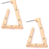 Metallic Triangle Drop Earrings